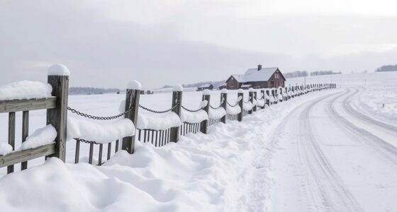 snow barriers and fields