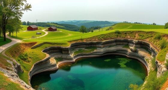springs and sinkholes features