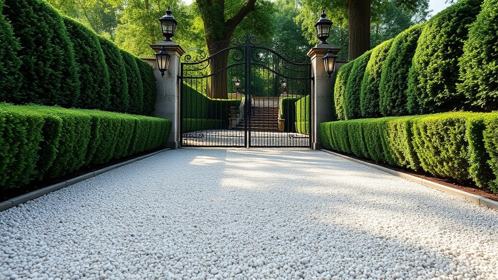 stylish gravel driveway enhancements