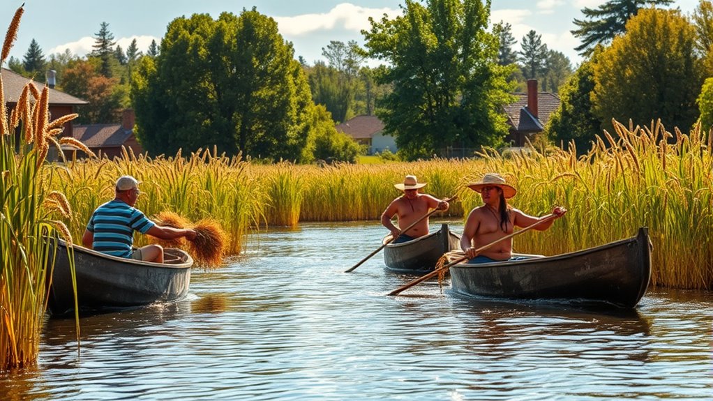 sustainable ojibwe wild rice harvest