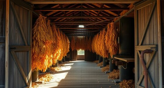 tobacco curing barns process