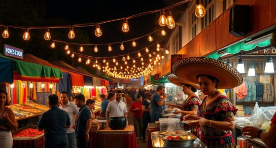 vibrant night market food