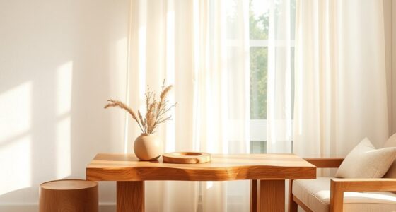 warm whites with natural woods