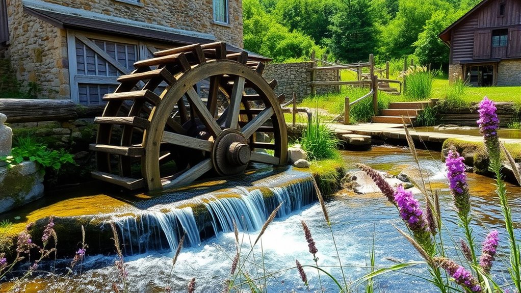 water powered grinding mills