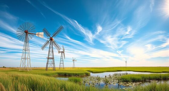 windmills and water sources
