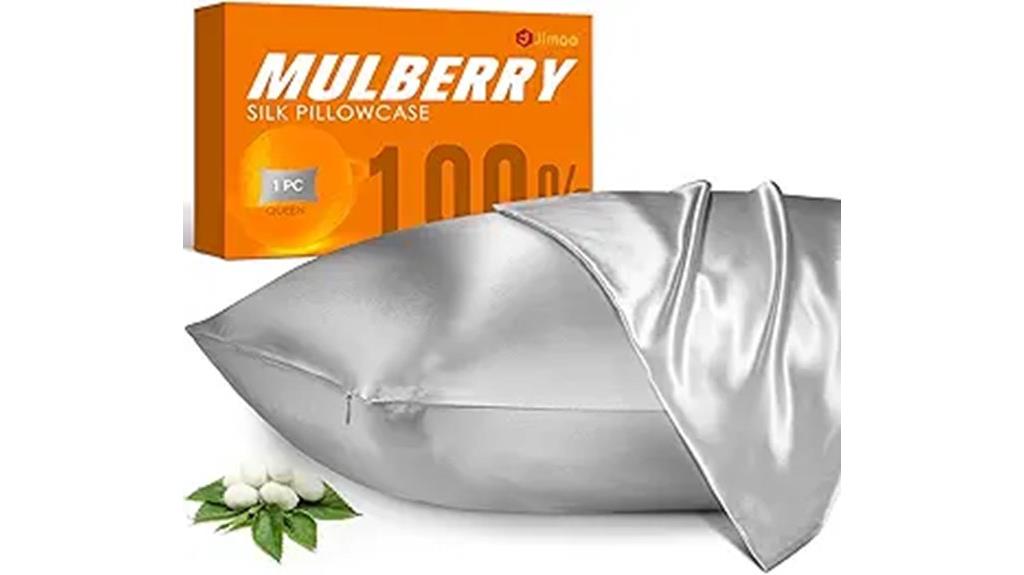 silver grey mulberry silk