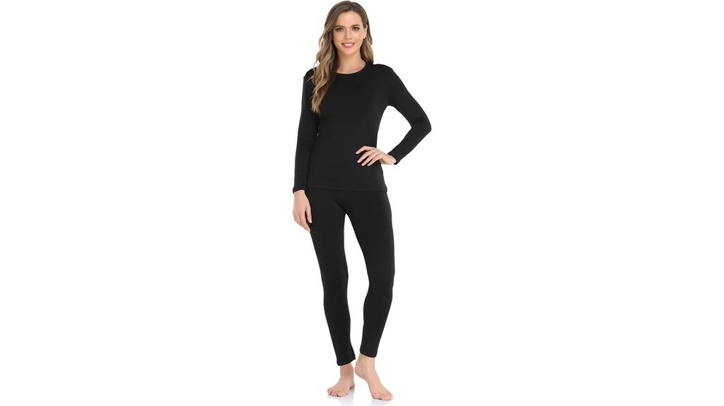 women s fleece lined thermal set