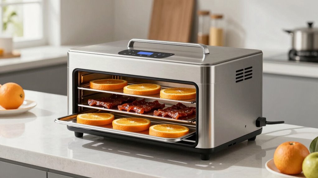 dehydrator features for drying