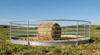 top round bale feeders