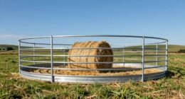 top round bale feeders