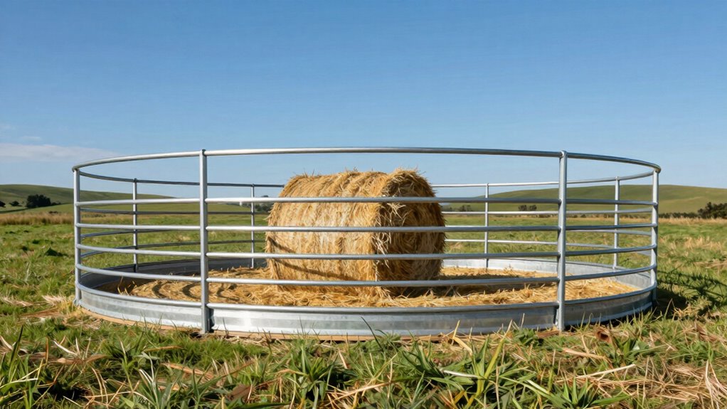 top round bale feeders