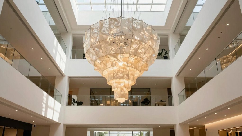 bold lighting for tall spaces