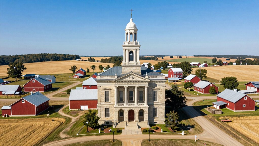 county seats shape farming communities
