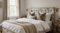custom farmhouse bed styling