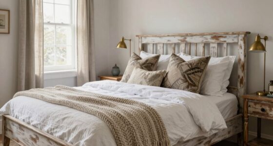 custom farmhouse bed styling