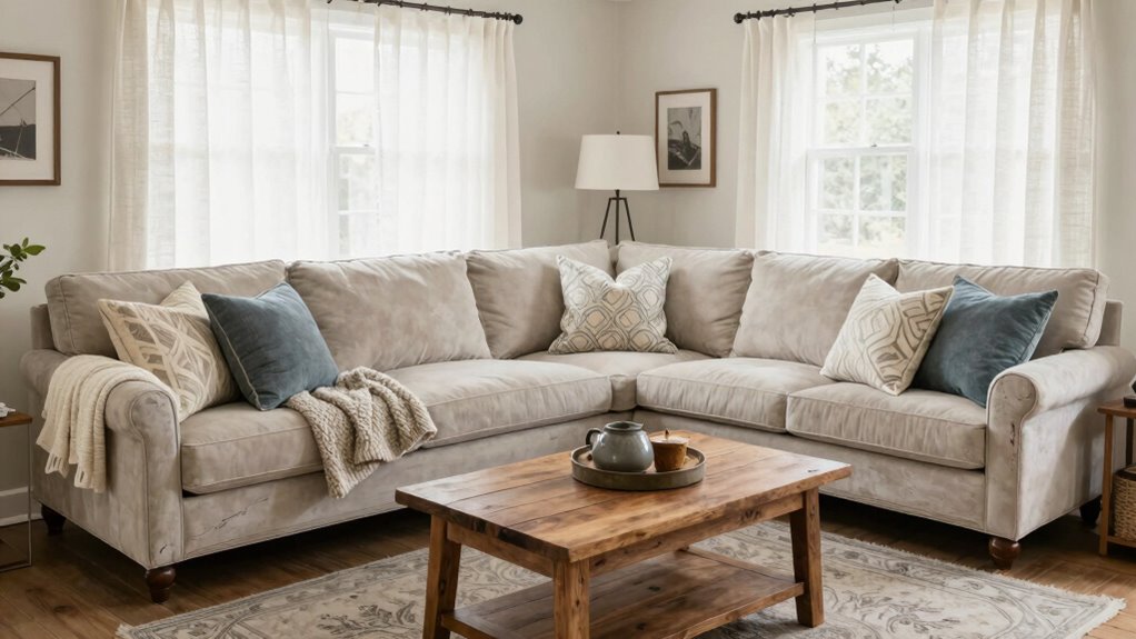 custom farmhouse sectional styling
