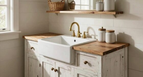 custom farmhouse vanity styling