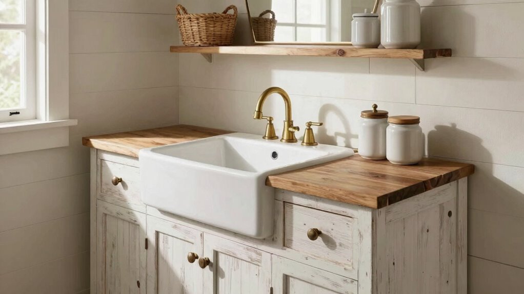 custom farmhouse vanity styling