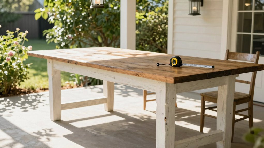 dining table size measurements