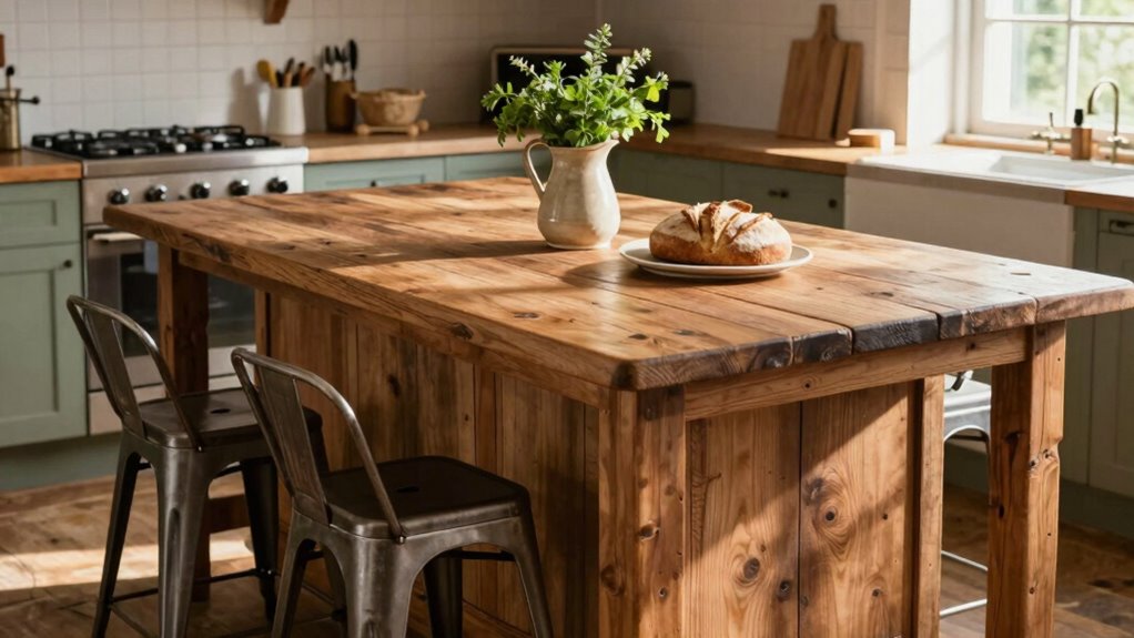 farmhouse kitchen island sizes