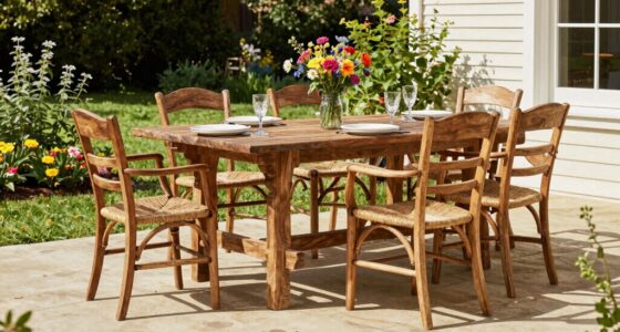 farmhouse outdoor dining dimensions