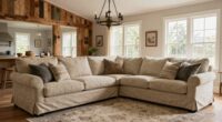 farmhouse sectional sofa sizing