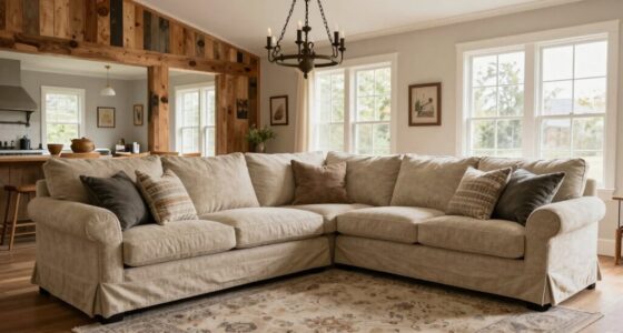 farmhouse sectional sofa sizing