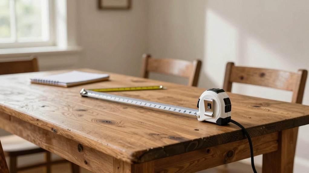 measure dining space properly