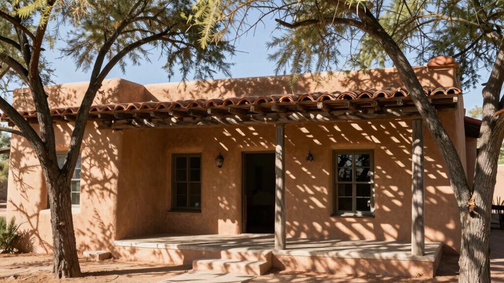 native plants and strategic shade