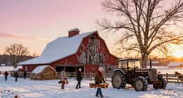 northern winter sunset routines
