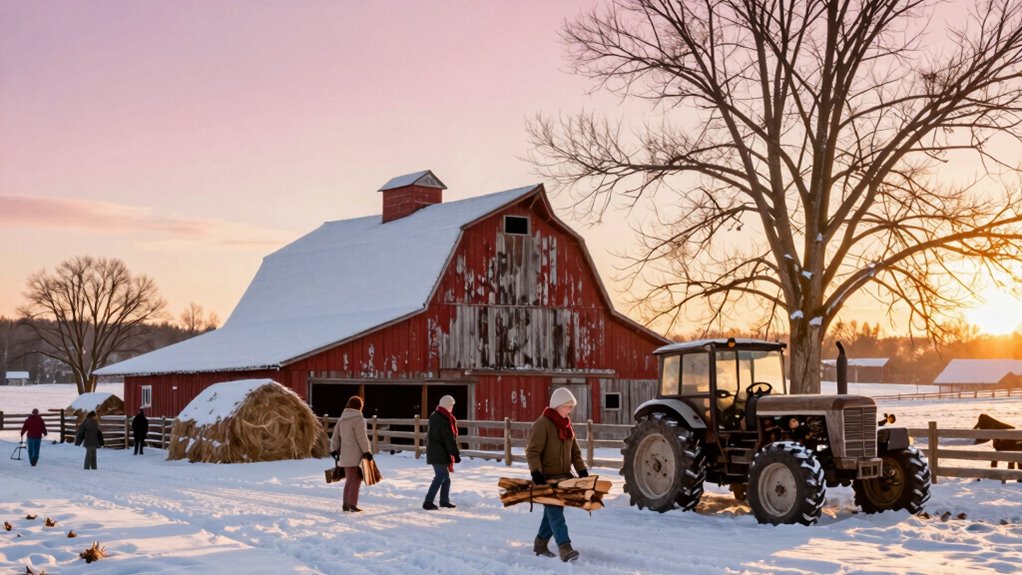 northern winter sunset routines