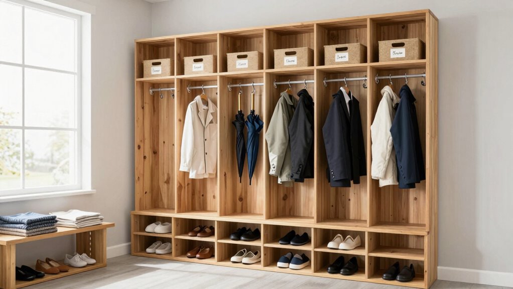 organized well lit entryway design