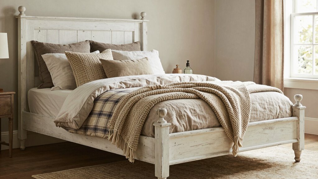 rustic modern bedroom styling