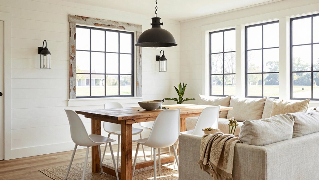 rustic modern cozy layering