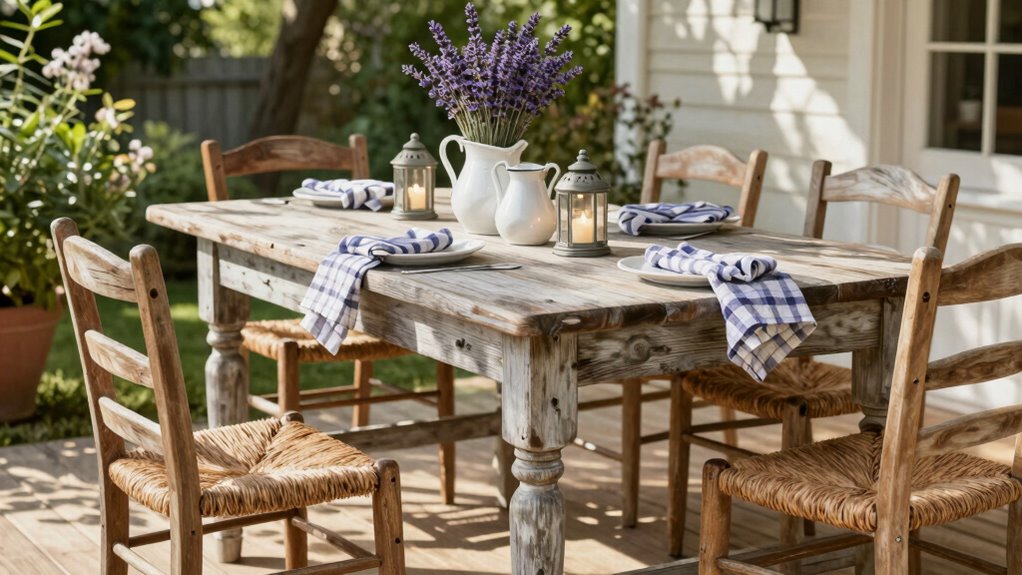 rustic seasonal outdoor dining