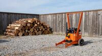 safe log splitter placement