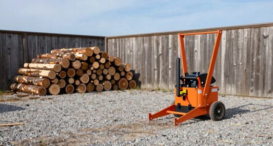safe log splitter placement