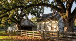 southern farmstead yard trees