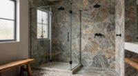 stone accents in bathrooms