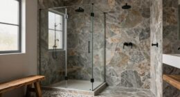 stone accents in bathrooms