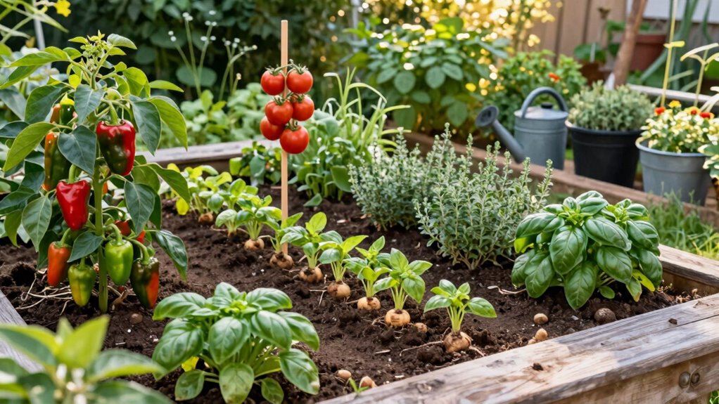 thriving developing garden landscape