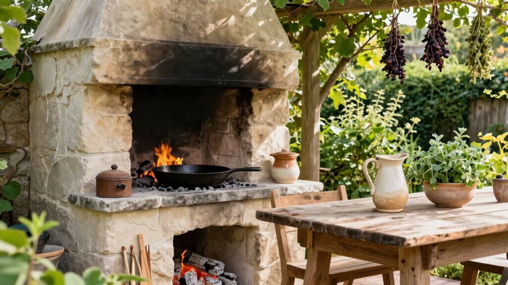traditional outdoor cooking areas