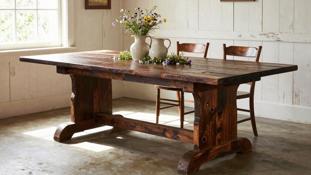 traditional rustic dining tables