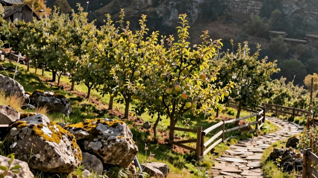 valuable mountain orchard patches