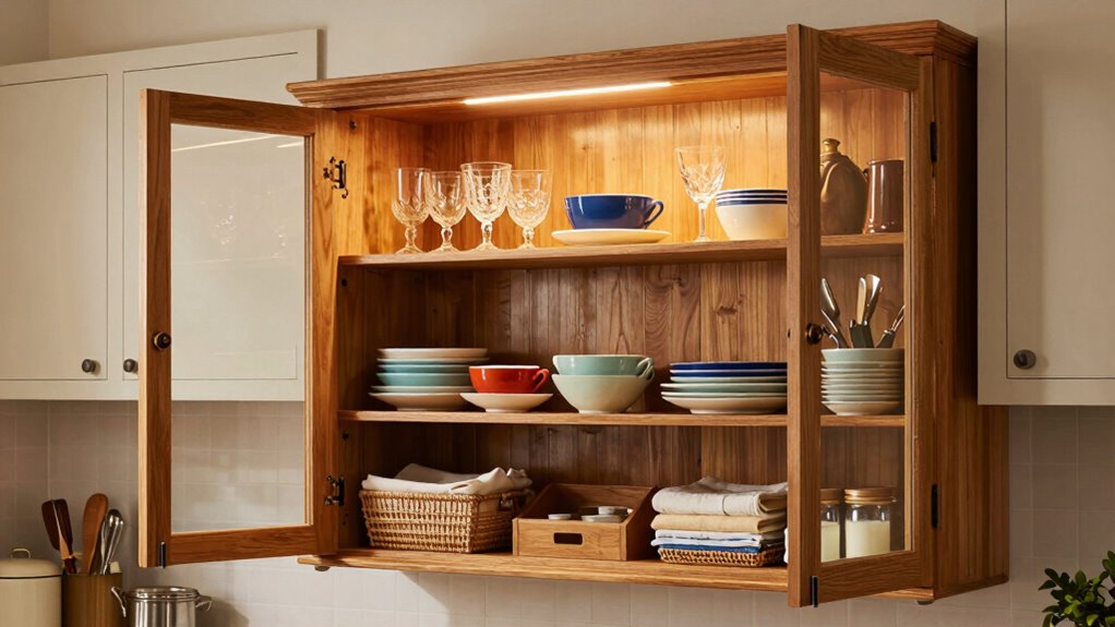 vintage decor enhances kitchen organization