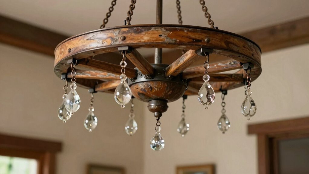 wagon wheel chandelier maintenance