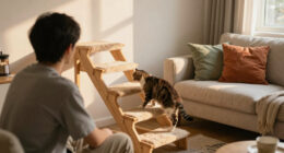 A cat staircase