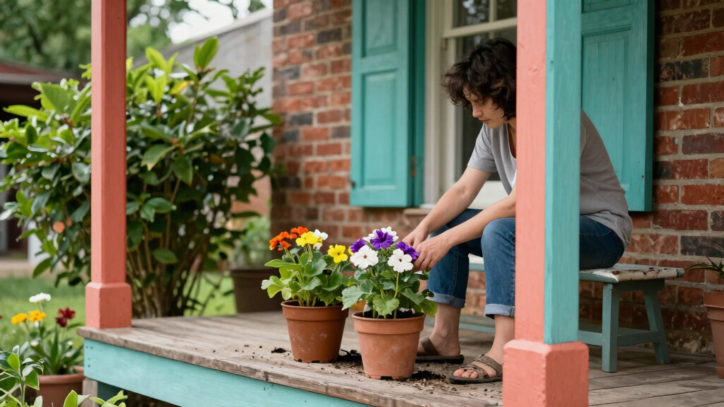 A Pop of Color Transformed This 1940s Front Porch