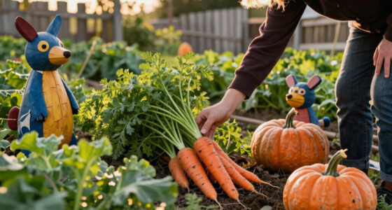 oversized vegetables and whimsical creatures fill gentle monster’s veggie farm pop-ups