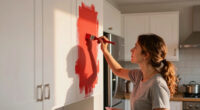 This Renter Gave Her Tiny, Bland Kitchen A Bold Red Makeover